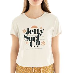 jetty surf shirt womens Crew Neck T-shirt For Spring Weekend, Weekend Graphic Print Relaxed Fit Tops, Relaxed Fit Graphic Print Tops For Weekend, Graphic Print Tops For Weekend With Relaxed Fit, Weekend Graphic Print Short Sleeve T-shirt, Relaxed Text Print Top For Weekend, Relaxed Fit Text Print Top For Weekend, Casual White Tops For Weekend, White Relaxed Fit Tops For Weekend