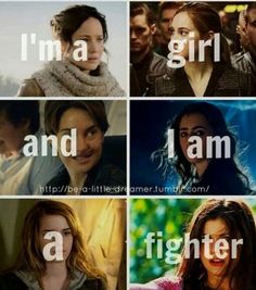 Hunger Games (Katniss), Divergent (Tris), The Fault in Our Stars (Hazel) The Mortal Instruments (Clary), Harry Potter (Hermione), and Percy Jackson (Annabeth). Deep Messages, Films Quotes, Hunger Games Katniss, Girl Power Quotes, Frank Zhang