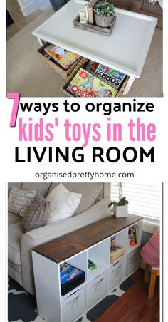 kids'toys in the living room and how to organize them