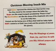 a christmas blessing card with an image of the birth of jesus