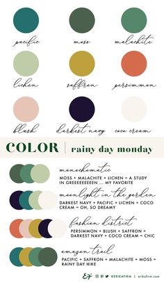 the color scheme for rain day monday