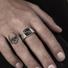 A handmade sterling silver 925 hexagonal two letter stamp signet ring set with black zircons.Each ring is cleaned and polished with care.The weight of the ring may vary according to size.Aprrox weight: 6grThe ring is made of sterling silver 925 and is water resistant.The ring is set with black zircons and can be made with any two letters A-Z.**Please state to me the second letter that you would like on the ring**If you like this ring and would like it made with one letter, click here >>> https:/ Personalized Black Stainless Steel Rings, Everyday Black Sterling Silver Signet Ring, Black Minimalist Engraved Sterling Silver Ring, Minimalist Engraved Black Signet Ring, Silver Tarnish-resistant Initial Ring For Everyday, Minimalist Silver Engraved Ring With Monogram, Silver Tarnish Resistant Open Initial Ring, Modern Tarnish Resistant Silver Initial Ring, Black Personalized Ring Jewelry