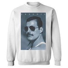 Freddie Mercury fans will love this portrait graphic hoodie. Freddie Mercury fans will love this portrait graphic hoodie. Crewneck Long sleevesFABRIC & CARE Cotton, polyester Machine wash Imported Color: White. Gender: male. Age Group: adult. Material: Cotton Blend. Hooded Graphic Print T-shirt For Winter, Winter Graphic Print Hooded T-shirt, Pop Culture Graphic Print Hooded Top, Fall Fan Apparel Hoodie With Graphic Print, Winter Fan Apparel Sweater With Graphic Print, Pop Culture Hooded Cotton Top, Winter Sweatshirt With Character Print And Relaxed Fit, Winter Graphic Print Fan Sweater, Cotton Pop Culture Hooded Top