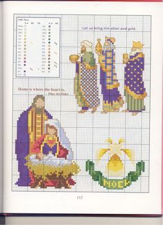 the cross stitch pattern is shown in this book