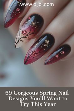 Christmas Nail, Floral Nails, Chic Nails