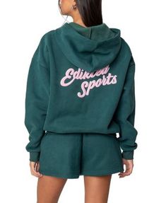 Edikted So Sporty Hoodie Sporty Hoodie, Chino Pants Women, Matching Sweats, Wwe T Shirts, Sweat Set, Boys Graphic Tee, Hoodie Green, Green Hoodie, Girls Blouse