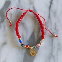 Saint Benedict Red Protection Bracelet ,Pulsera Roja De San Benito, Oro Laminado, Evil Eye, Pulsera Ojo Turco, Mexican Bracelet, Gold Plated #Protection #Red #Evileye #Saintbenedict Mexican Bracelets Evil Eye Red, San Benito Bracelet, Mexican Bracelets, Pulseras Aesthetic, Bracelet Sets, Cerámica Ideas, Saint Benedict, Phone Strap, Protection Bracelet