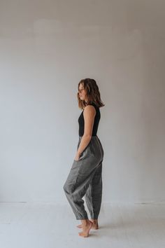 Linen Pant Summer Linen Tapered Pants, Relaxed Linen High-waisted Pants, High-waisted Tapered Linen Pants, Relaxed Linen Straight Leg Bottoms, Tapered High-waisted Linen Pants, Everyday Straight Leg Linen Pants, Relaxed Fit Linen Tapered Leg Bottoms, Relaxed Fit Linen Bottoms With Tapered Leg, Casual Tapered Linen Bottoms