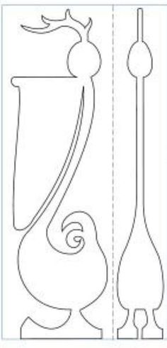 an image of a vase and spoons cut out