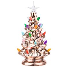 PRICES MAY VARY. Exquisite Ceramic Christmas Tree: The ceramic Christmas tree is made of exquisite craftsmanship. It is the perfect complement to your holiday decorations and brings you warmth in the cold winter. 28pcs Colorful LEDs & 1pcs Star Topper: This mini ceramic Christmas tree has bright colors and a smooth surface, with 28pcs multicolored led & topper, to light up your Christmas night and make your room brighter. 28pcs Colorful LEDs & 1pcs Star Topper: This mini ceramic Christmas tree has bright colors and a smooth surface, with 28pcs multicolored led & topper, to light up your Christmas night and make your room brighter. The Best Holiday Gift: This is not only a beautiful holiday decoration, but also an ideal gift for friends and family. Your family and friends will be very happy Desk Classic, Gold Holiday Decor, Table Top Desk, Ceramic Christmas Tree Lights, Vintage Ceramic Christmas Tree, Christmas Products, Christmas Tree Lights, Christmas Tabletop, Tabletop Christmas Tree