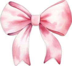 a drawing of a pink bow on a white background