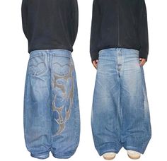 Grunge Fits, Custom Jeans, Baggy Clothes, Outfits Y2k, Fashion Victim, Baggy Pants, July 17