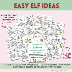 the easy and fun christmas printables for kids to use on their own holiday activities