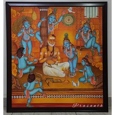 Hindu Artwork, Unique Acrylic Paintings, Devotional Reading