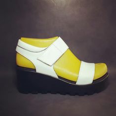 Luxury Leather Platform Clogs, Handmade Leather Shoes Pattern, Luxury Leather Sole Slip-on Clogs, Yellow Slip-on Clogs With Rubber Sole, Ergonomic Slip-on Clogs With Rubber Sole, Yellow Leather Closed-toe Wedge Sandals, Handmade Leather Shoes, Shoe Pattern, Dansko Professional Clog