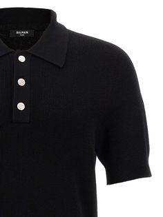 100% merino wool Classic Cashmere Tops With Button Closure, Luxury Black Wool Top, Luxury Business Polo Collar Tops, Luxury Business Tops With Polo Collar, Black Merino Wool Top With Ribbed Collar, Wool Tops With Button Closure, Formal Black Wool Top, Black Wool Top For Formal Occasions, Black Wool Tops For Formal Occasions