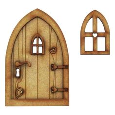 an image of a wooden door with two windows on each side and one in the middle