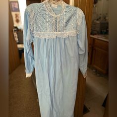 Never Worn Beautiful Blue Vintage Nightgown 1950s Sleepwear, Blue Nightgown, Nightgown Vintage, Rosemary's Baby, Night Magic, Vintage Night, Night Gowns, Vintage Nightgown, Nightgowns For Women