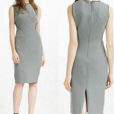 Zara Gray And Black Color Tube Piping Upper Detail |Sleeveless|Crew Neck|Adjustable Zipper Kick Pleat| Hidden Back Zipper| Stretch Fabric| Linner Upper Ampit To Ampit 18” Waist 14” Hips 18” Length Shoulder To Hem 41” Sleeveless Midi Dress For Office, Sleeveless Stretch Midi Dress For Office, Zara Sleeveless Fitted Midi Dress, Zara Fitted Sleeveless Midi Dress, Lined Sleeveless Midi Dress For Work, Spring Office Sleeveless Dress, Zara Fitted Knee-length Sleeveless Dress, Zara Sleeveless Stretch Dress, Zara Stretch Sleeveless Dress