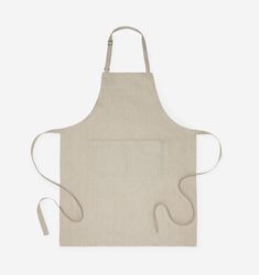 an apron on a white background with a long cord hanging from the front and side