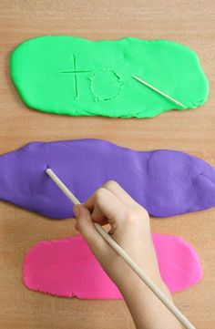 play dough writing for kids to practice letter formation and spelling with the help of an artist