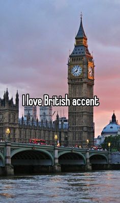 the big ben clock tower towering over the city of london, england i love british accent