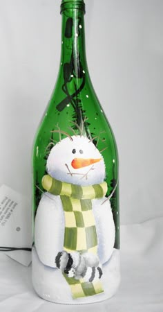 a bottle with a snowman on it