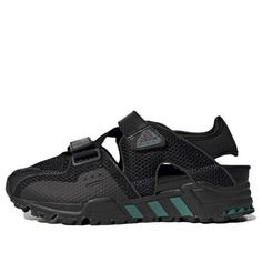 adidas EQT93 Low Tops Casual Sports Sandals Unisex Black Green GZ7200 Functional Breathable Sport Sandals, Adidas Outdoor Sneakers With Rubber Waffle Outsoles, Sporty Low-top Sport Sandals For Outdoor Activities, Sporty Low-top Sport Sandals For Outdoor, Functional Low-top Sport Sandals With Rubber Sole, Functional Low-top Sport Sandals With Cushioned Footbed, Adidas Black Sport Sandals, Adidas Sporty Black Sport Sandals, Sporty Sneakers With Vented Sides For Outdoor Activities