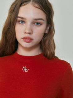 Composition : POLYESTER 79% / RAYON 17% / SPAN 4%Color : RedCountry of Origin : Republic of Korea Casual Red Tops With Ribbed Neckline, Red Long Sleeve Top With Ribbed Neckline, Red Short Sleeve Tops For Winter, Long Hair Cuts, Long Hair, Hair Cuts, Composition, Long Hair Styles, Top Outfits