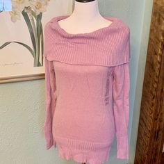 Listing Is For A Beautiful Pinkish Purple Calvin Klein Sweater, Size Medium. New With Tags! Mauve Long Sleeve Tops For Winter, Fitted Long Sleeve Lavender Sweater, Fitted Lavender Long Sleeve Sweater, Fitted Lavender Winter Sweater, Fitted Lavender Sweater For Winter, Mauve Long Sleeve Winter Sweater, Cozy Purple Spring Tops, Fitted Cozy Purple Sweater, Womens Calvin Klein