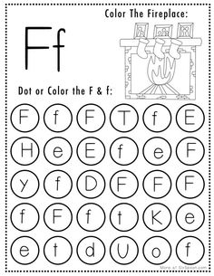 the letter f worksheet for children to learn how to write and draw letters