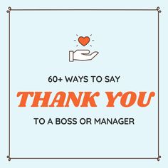 the words thank you to a boss or manager