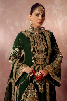 AJR Couture Aangan Mushk The Silk Edit Original brand suit fabric and photography lite diffrance in actual print. Casual Bridal Dress, Frame Work, Organza Shirt, Pakistani Style, Organza Sleeves, Desi Clothes, Hacks Clothes, Bridal Dress Fashion, Embroidered Organza