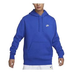 Nike Sportswear Club Fleece Pullover Hoodie 'Blue' BV2655-480 Blue Sweatshirt Nike, Royal Blue Nike Hoodie, Nike Sweatshirts Blue, Nike Blue Sweatshirt, Light Blue Nike Hoodie, High School Must Haves, Nike Blue Hoodie, Blue Nike Hoodie, 2025 Wishlist