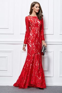 Shop affordable elegant mermaid lace sweep train formal dress with long sleeves online. Free Shipping and Custom-made. Pro since 2009. Lace Long Sleeve Prom Dress, Long Sleeve Prom Dress, Sleeve Prom Dress, Vintage Print Dress, Chiffon Long Dress, Prom Dress Evening, Long Sleeve Prom, Cocktail Dress Wedding, Long Sleeve Evening Dresses