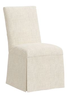 a white upholstered chair on a white background