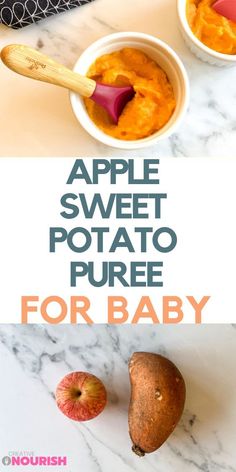 an apple and sweet potato puree for baby