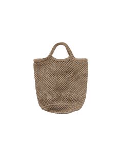 In love with these summer chic and light jute macrame shopping bag, consisting entirely of hand knotted jute thread. Hand dyed in a brown color. Open weave. Handmade in Bangladesh. Height 15.7 inch (40cm) plus 5" handle Width 16.5 inch (32cm) All our products are handmade and measurements/color may vary slightly. Neutral Woven Jute Bag, Natural Color Macrame Bags For Daily Use, Natural Macrame Bag For Daily Use, Neutral Woven Jute Straw Bag, Brown Jute Straw Bag For Market, Natural Macrame Beach Bag For Everyday Use, Natural Jute Crochet Bag For Daily Use, Brown Open Weave Jute Straw Bag, Brown Jute Beach Bag With Open Weave