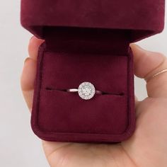 ✦ This listing is for one ring. ✦ Custom handmade - made to order. ✦ Simulated Diamond info. (Si1 / G-H color) >> Main: 4.5mm*4.5mm* 1pc - 0. 0.4ctw >> Size: 1.3mm * 12pcs ✦ Stone Setting: Bezel Setting. ✦ Solid 10k or 14k or 18k gold (available in white, yellow, or rose) ✦ High Polished Finish. ✦ Band measures: Approx. 1.5mm thick. ✦ Free Ring Gift Box Included. ✦ If you need any questions please leave me a message I am always happy to help you! ✦ Ready to Ship in 2 Weeks ✦ All of our jewelry i Timeless Sterling Silver Rings For Proposal, Luxury Halo Ring With Round Stone, 14k White Gold Cluster Ring With Halo Design, Round Platinum Jewelry For Proposal, Platinum Round Jewelry For Proposal, Platinum Proposal Jewelry, Timeless Cluster Ring As A Gift, 14k White Gold Cluster Ring As Fine Jewelry Gift, 14k White Gold Halo Jewelry Gift