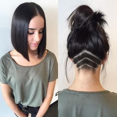 Bob+With+Nape+Undercut Bob Lung, Short Hair Undercut, Lob Haircut, Long Bob Hairstyles