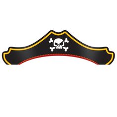 a pirate sign with a skull and crossbones on the front, isolated against a white background