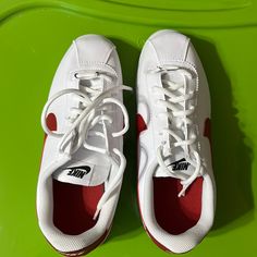 Nwt Red, White, And Blue Nike Cortez Sneakers Nike Casual Sneakers For School, Casual Nike Sneakers For School, Cortez Sneakers, Blue Nike, Nike White, Nike Cortez, Nike Cortez Sneaker, Kids Nike, Shoes Nike