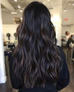 Caramel Highlights for Black Hair: 30+ Gorgeous Hairstyles for 2023 Brown Hair Color Highlights, Hair Color Chocolate, Chocolate Hair, Black Hair With Highlights, Color Highlights, Hair With Highlights