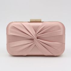 Pink Satin Clutch Purse Elegant Box Evening Bag Pink Clutch Bag, Wedding Clutch Purse, Fancy Clutch, Prom Bag, Prom Clutch, Sac Diy, Bow Clutch, Satin Clutch, Party Handbags