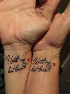 Hand Tattoos For Couples Love, Tattoo Ideas Love Couples, Until My Last Breath Tattoo, Power Couple Tattoos, Soulmate Love Quotes Tattoo, Love Tattoos For Women Couples, Boyfriend And Girlfriend Tattoos Ideas, Tattoo Ideas To Get For Your Husband, His N Her Tattoos