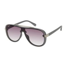 Rocawear Aviator Sunglasses for Men: This pair of Rocawear men's aviator sunglasses is a bold, edgy look fused with classic design with a shield lens and are comfortable to wear all day, year-round, and for every season both indoors and outdoor; grab an extra pair as backup Size: One Size.  Color: Gray.  Gender: male.  Age Group: adult. Modern Gray Aviator Sunglasses With Gradient Lenses, Trendy Outdoor Aviator Shield Sunglasses, Anti-reflective Aviator Shield Sunglasses For Outdoor, Outdoor Aviator Sunglasses With Mirrored Lenses, Modern Gray Aviator Sunglasses With Uv Protection, Anti-reflective Aviator Sunglasses In Polycarbonate, Mirrored Aviator Sunglasses For Outdoor, Modern Aviator Shield Sunglasses With Uva Protection, Modern Aviator Sunglasses For Outdoor