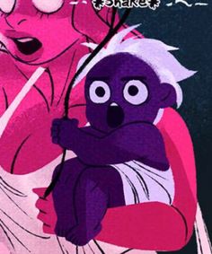 an image of a cartoon character holding a koala in her arms with the caption's name written on it