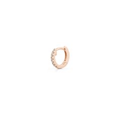 This pavé-set diamond and gold mini huggie earring is a perfect size for those with petite earlobes or for 2nd, 3rd, 4th piercings. This diamond huggie hugs your earlobe just right and is a brilliant addition to your ear stack. Sized for a first, second, or any ear piercing the mini huggie is the earring you've been hunting for. The mini is a staple of the Dana Rebecca office ear stack. The lever back makes for easy and secure closure. This pavé diamond huggie is available in white, yellow, and Fine Jewelry Diamond Huggie Piercings, Everyday Diamond Huggie Piercings, Diamond Huggie Cartilage Earrings Fine Jewelry, Diamond White Huggie Earrings, Diamond Huggie Single Cartilage Earring, Single Diamond Huggie Cartilage Earring, Rose Gold Prong Setting Huggie Earrings, Pave Setting Huggie Earrings Gift, Cubic Zirconia Huggie Piercings