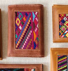 Made by women in Guatemala, this travel wallet is entirely crafted by hand from vegetable-tanned leather and vintage huipil textiles. Features four interior pockets making it versatile for use as a passport holder and as an everyday wallet. Huipil (pronounced wee-peel) is the Spanish word for the traditional blouses worn by Mayan women for centuries. They are still prominent in Guatemalan and a few other Latin American cultures today. The huipil is the most prevalent part of a woman’s traditiona Artisan Hand-stitched Wallets For Everyday Use, Artisan Hand-stitched Wallets, Traditional Rectangular Travel Wallet, Traditional Bifold Wallets For Everyday Use, Traditional Wallets With Card Slots, Traditional Brown Rectangular Wallet, Traditional Wallets With Card Slots For Everyday Use, Traditional Bifold Wallet For Everyday Use, Traditional Leather Wallets For Daily Use