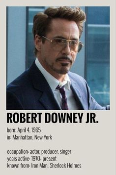 an advertisement for robert downey jr in manhattan, new york with the caption